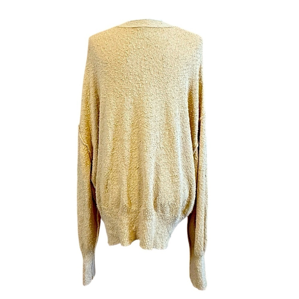 Free People Found My Friend Textured Cardigan Sweater in Camel Size L #1701 - Picture 6 of 7